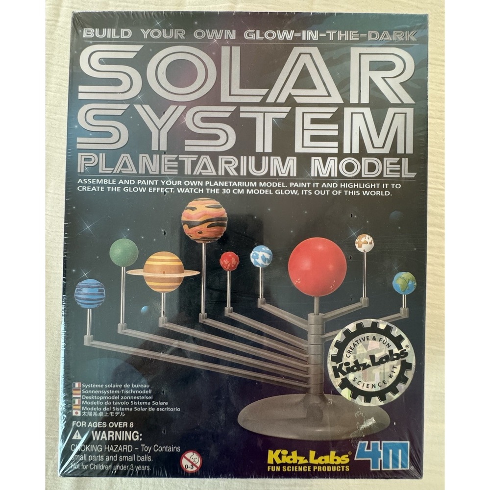 4M KidzLabs Solar System Planetarium Model Kit Glows Ages 8+